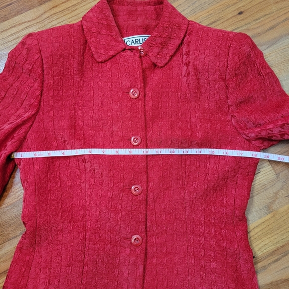 Vintage 1980s Carlisle Red Jacket Size 4. Coat - Picture 11 of 15